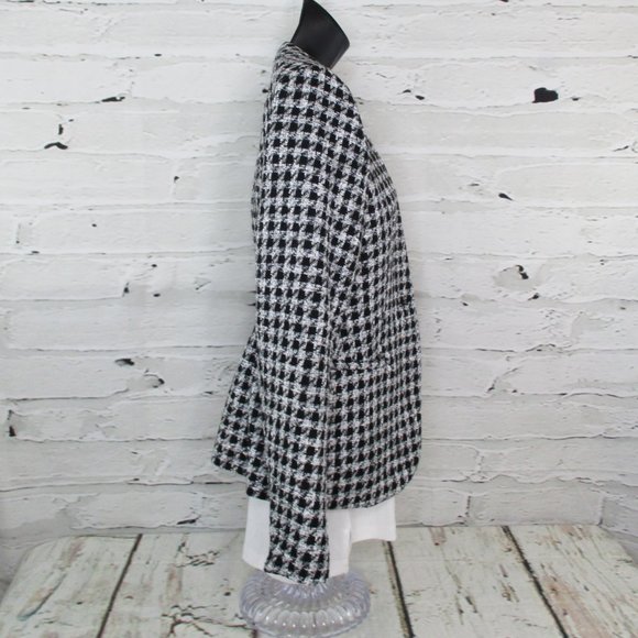 Bar III Suit Separates Houndstooth Jacket - Picture 3 of 9